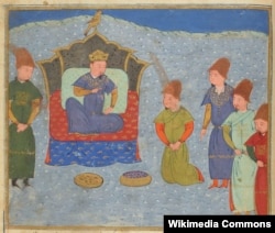 Хан Батий, володар Золотої Орди в 1225-1256 роках, зображення кінця XIII століття