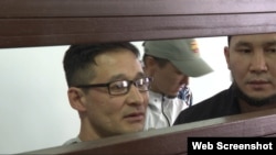 Акылжан Кисымбаев во время судебного процесса. Октябрь, 2023 года