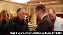 Під час презентації фільму журналістів проєкту «Схеми» (Радіо Свобода) про Віру Гирич. Київ, 29 квітня 2023 року