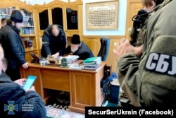 Під час слідчих дій СБУ на території Почаївської лаври, що нині належить УПЦ (МП), 2023 рік