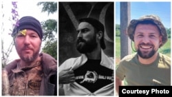 Добровольці Олександр Іванченко, Артем Мураховський та Володимир Гунько