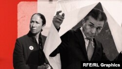 Келли Дегнан и Бидзина Иванишвили (коллаж)