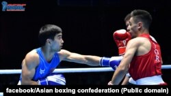 Бокс боюнча Азия чемпионатынын коло байгесинин ээси кыргызстандык Санжар Сейдакматов көк кийимчен. 5-ноябрь, 2022-ж. Амман шаары. Бул күнү Сейдакматов иорданиялык Махди Алмащшалехти жеңип алган. 