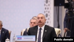 Президент Азербайджана Ильхам Алиев на 9-м саммите Организации тюркских государств в Самарканде, 11 ноября 2022 г.