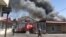 Video posted on social media showed black smoke rising from the Surmalu market, which is a sprawling complex where, among other things, fireworks and other pyrotechnics are sold.