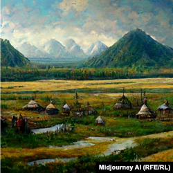 Иллюстративное изображение. Сибирь в Средневековье глазами искусственного интеллекта (Midjourney AI).