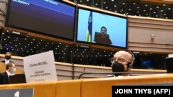 Украинанын президенти Владимир Зеленскийдин Европарламенттеги 1-марттагы кайрылуусу.