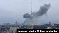 Телевежа після удару, фото Міністерства внутрішніх справ