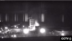 Пожежа на Запорізькій АЕС, 4 березня 2022 року, кадр із відеотрансляції