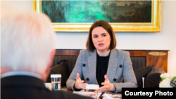 Cьвятлана Ціханоўская з прэзыдэнтам Нямеччыны Франкам-Вальтэрам Штайнмаерам