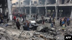 Согушту токтотуу боюнча макулдашуу жетишилгени жарыяланган соң жасалган Израил армиясынын аба соккуларынын кесепети. 16-январь, 2025-жыл. Газа.