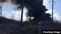 Ուկրաինա - Լվովի մարզում հրթիռային հարված է հասցվել երկաթուղուն, ապրիլ, 2022թ.