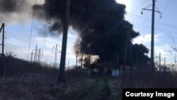 Пожежа на тяговій підстанції залізничної станції «Красне», 25 квітня 2022 року 