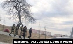 Фота з вайскоўцамі ў Мазыры, сакавік 2022 году