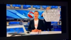 Russian TV News Hit By Anti-War Protest In Studio