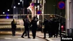 Кол салуу болгон жер. Көнгсберг шаары, Норвегия. 13-октябрь 2021-жыл
