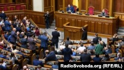 Пасяджэньне Вярхоўнай Рады Ўкраіны. Архіўнае фота