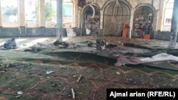 Жанкечти бутага алган мечиттин жардыруудан кийинки көрүнүшү. 