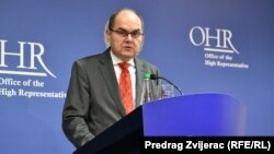 High Representative to Bosnia Christian Schmidt said on February 27 that the matter of state property "cannot be solved by unilateral actions." (file photo)