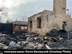 Готельно-ресторанний комплекс в Мелітополі після нічної пожежі, 11 грудня 2022 року