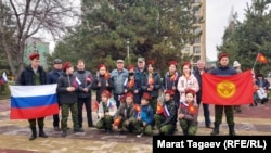 Участники акции в поддержку России. 22 марта 2022 года.