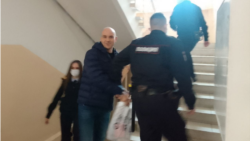 Андрей Пивоваров перед заседанием суда. Краснодар, 24 марта 2022 года