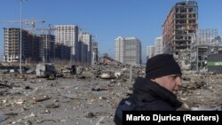 Ուկրաինա - Հրթիռակոծված առևտրի կենտրոն Կիևում, մարտ, 2022թ․