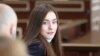 Russian citizen Sofia Sapega attends a court hearing in Hrodna in May. 