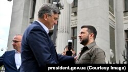 Архівне фото: Андрей Пленкович (ліворуч) зустрічається із Володимиром Зеленським у Києві, травень 2022 року