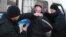 Kazakhstan - Kazakh police detain a protester in Almaty on March 1, 2020. - Police in authoritarian Kazakhstan detained more than 60 people in the Central Asian country's largest city on March 1, after an activist's death in jail triggered diplomatic cond
