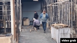 Бозори Хуҷанд баъд аз сӯхтор