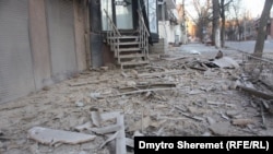 Наслідки одного з обстрілів Херсона, грудень 2022 року