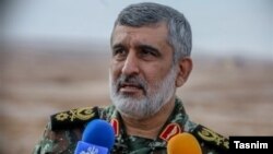 Amirali Hajizadeh, head of the Islamic Revolutionary Guards Corps' aerospace force (file photo)