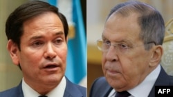 Держсекретар США Марко Рубіо (л) і міністр закордонних справ РФ Сергій Лавров