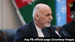 اشرف غنی، رئیس جمهوری افغانستان، در کنفرانس پروسه کابل