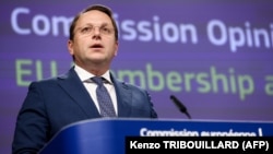 EU Enlargement Commissioner Oliver Varhelyi (file photo)
