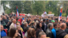 Opposition supporters protest against 'electoral irregularities' in Banja Luka on October 9. 