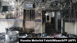 Эвин түрмөсү өрттөн кийин. Тегеран, 16-октябрь, 2022-жыл