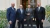 Armenian Prime Minister Nikol Pashinyan, Azerbaijani President Ilham Aliyev, French President Emmanuel Macron, and EU Council President Charles Michel met in Prague on October 6.
