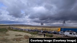 Пограничный переход Озинки, граничащий с Казахстаном