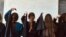Protest of female students against mandatory hijab in Iran