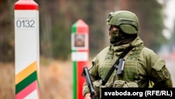 Літоўска-беларуская мяжа. Архіўнае фота