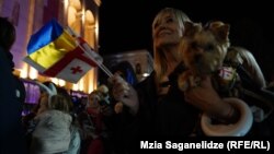 Проукраїнська акція біля парламенту Грузії, жовтень 2022 року