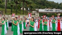 Акция «Бессмертный полк» в Гагре