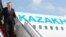 Kazakhstan - Kazakh President Nursultan Nazarbayev exits his airplane upon his arrival to Baku on October 2, 2009. Nazarbayev is on a working visit to Azerbaijan.      AFP PHOTO / STR (Photo by STR / AFP)