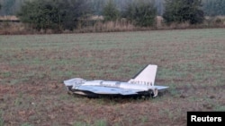 لاشه پهپادی که در شرق لهستان سرنگون شد