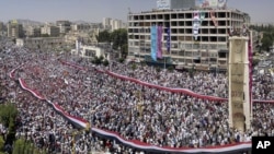 یکی از اعتراض‌های ضد حکومتی سوریه در شهر حمات