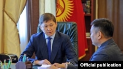 Дуйшенбек Зилалиев на приеме у премьер-министра Сапара Исакова.