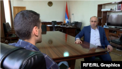 Министр территориального управления и инфраструктуры Нагорного Карабаха Айк Ханумян дает интервью Радио Азатутюн, Степанакерт, 4 апреля 2022 г.