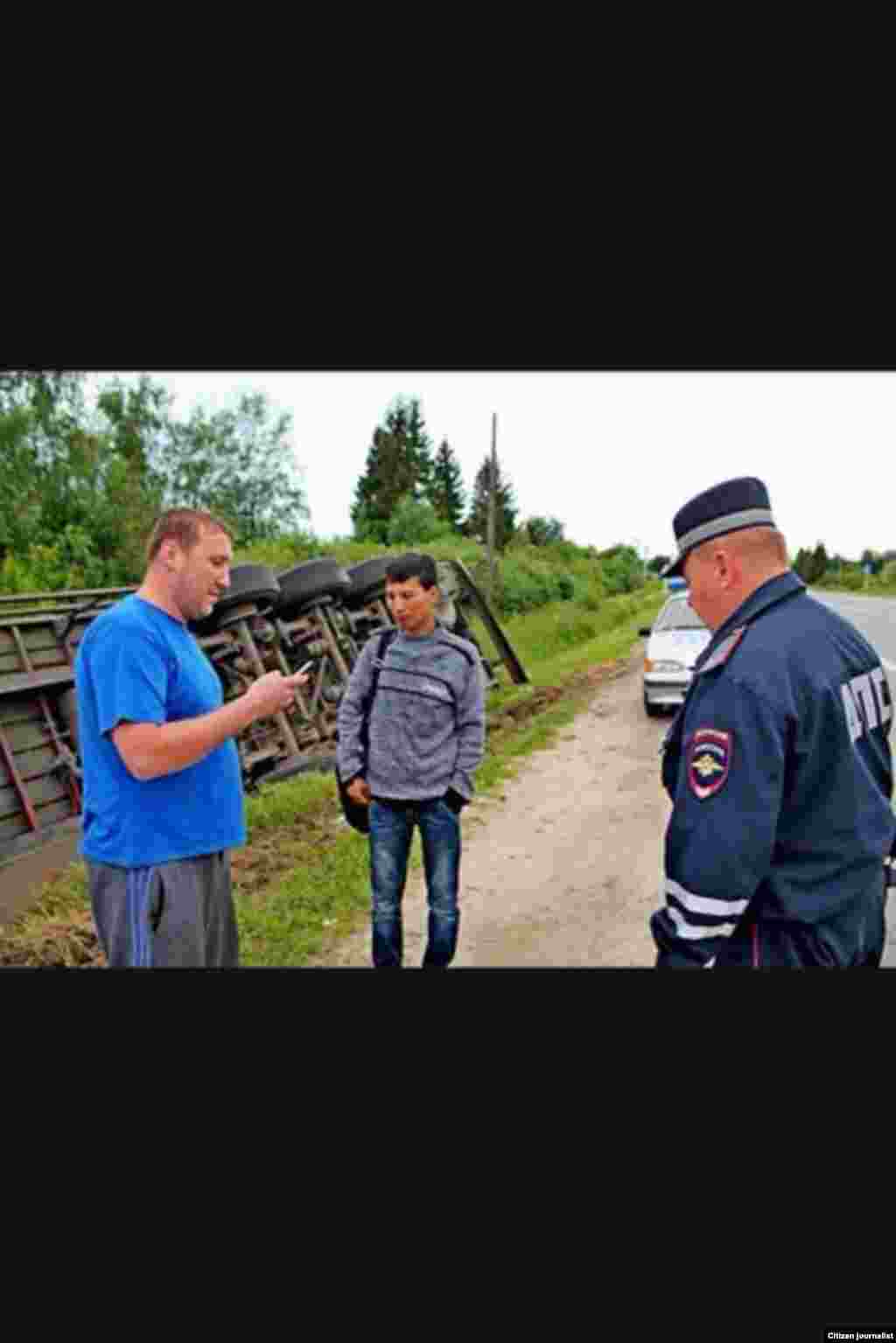 Иваново вилоятида пахта олиб кетаётган юк машинаси ағдарилди&nbsp;